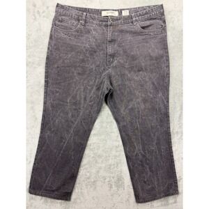 PJ Mark Mens Jeans 46x32 (Real 46x30.5) Charcoal Acid Washed Straight‎ Baggy Leg